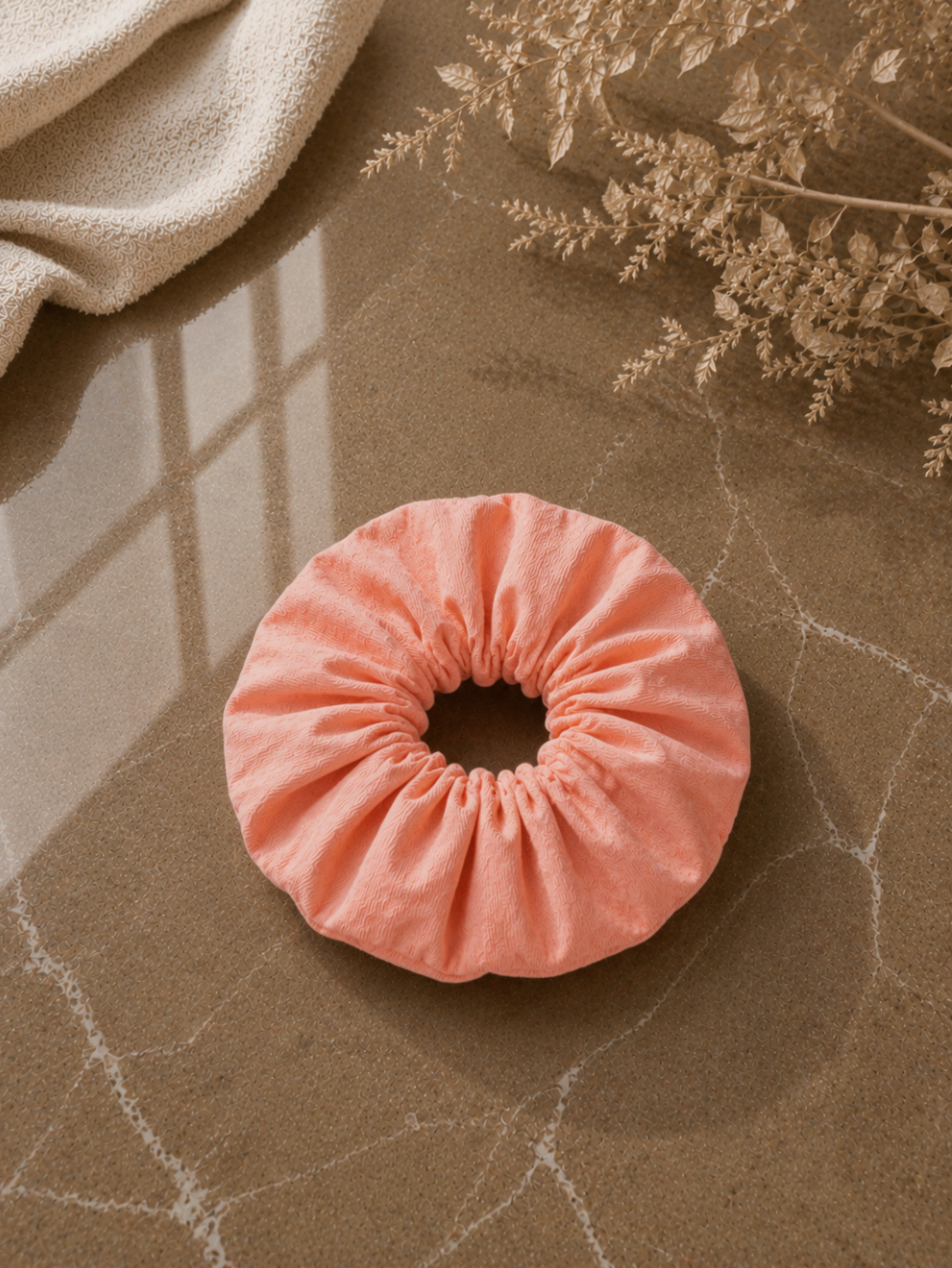 BLUSH BAMBOO SCRUNCHIE